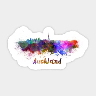 Auckland skyline in watercolor Sticker